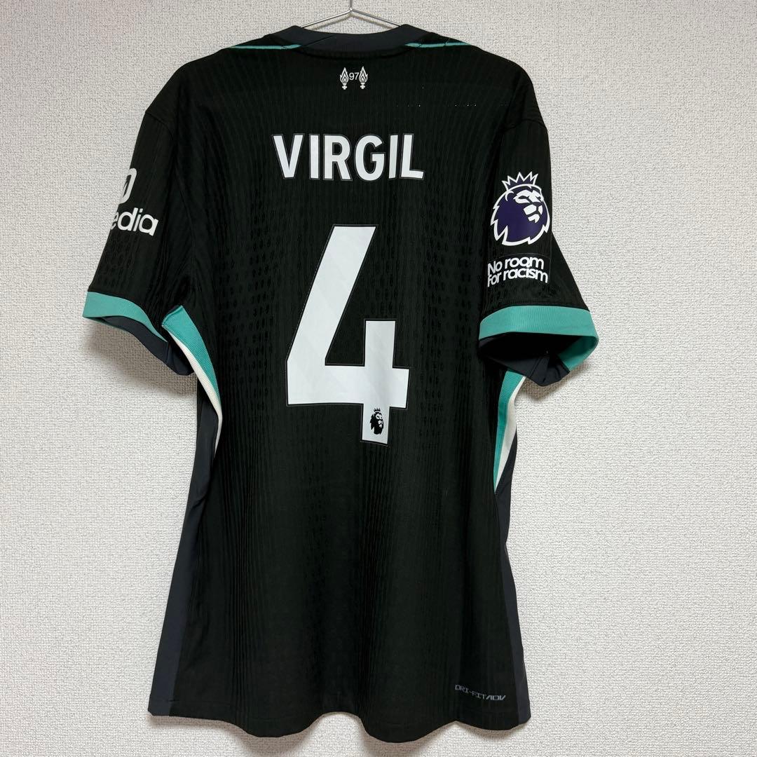 【実着用】 ファンダイク vs ストークシティ リヴァプール 実使用ユニフォーム