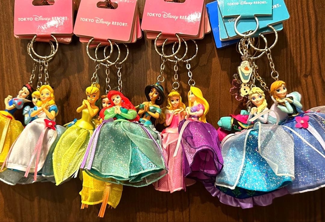美品【タグ付】ディズニーリゾート プリンセスキーホルダー 13個セット おまけ付