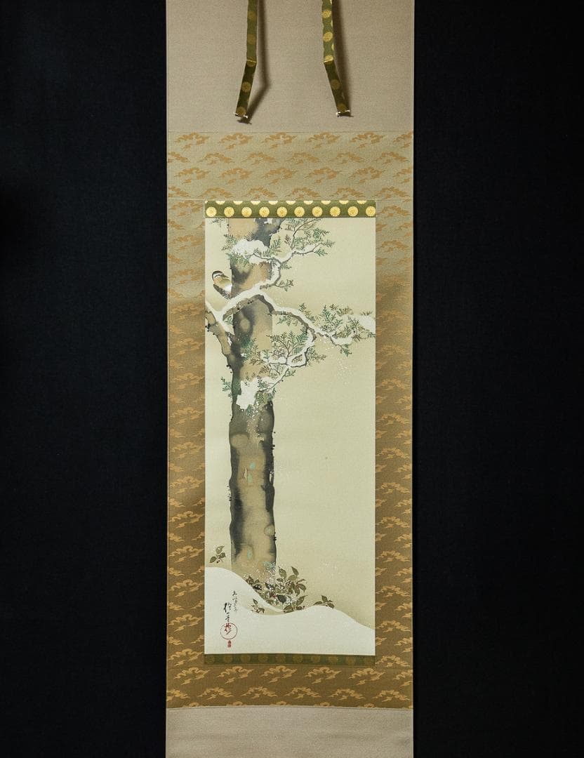 掛軸-1193　酒井抱一　檜に啄木鳥図　十二ケ月花鳥図　限定480部の209番