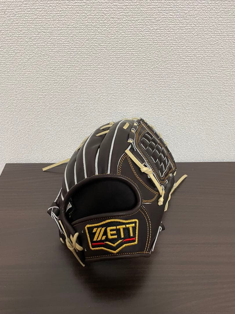 ZETT 硬式グローブ 黒 レザー