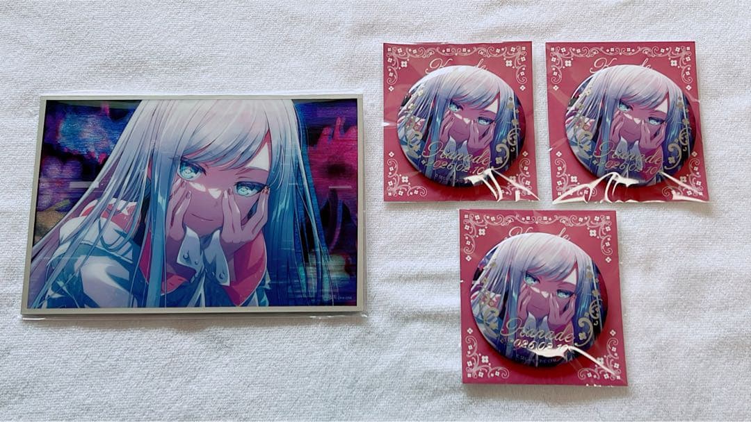 プロセカ 宵崎奏 はぴこれ アクリル色紙賞C 箔押し缶バッジ賞 C セット
