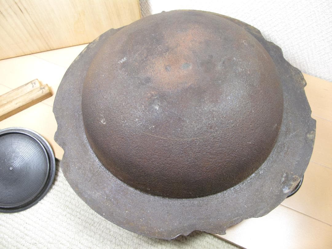 菊池政光作 春霞　透木釜 唐銅蓋 炉用透木付 茶道具