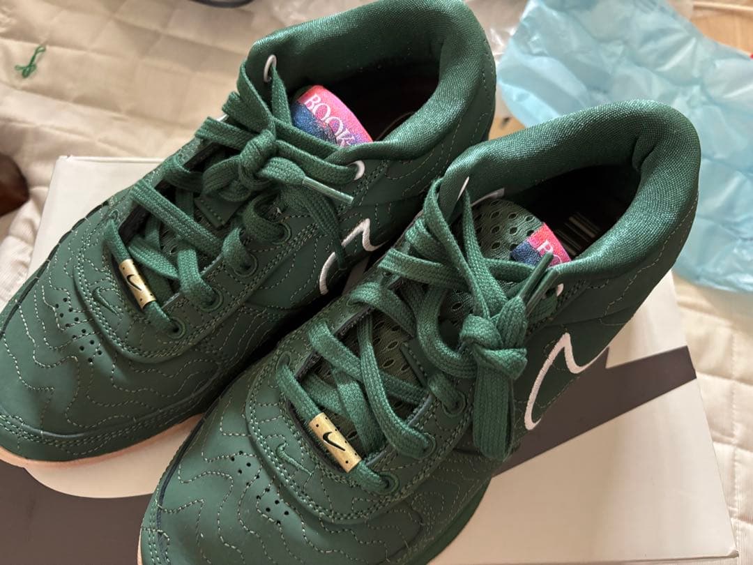 バスケットボールシューズ 緑色 合成繊維