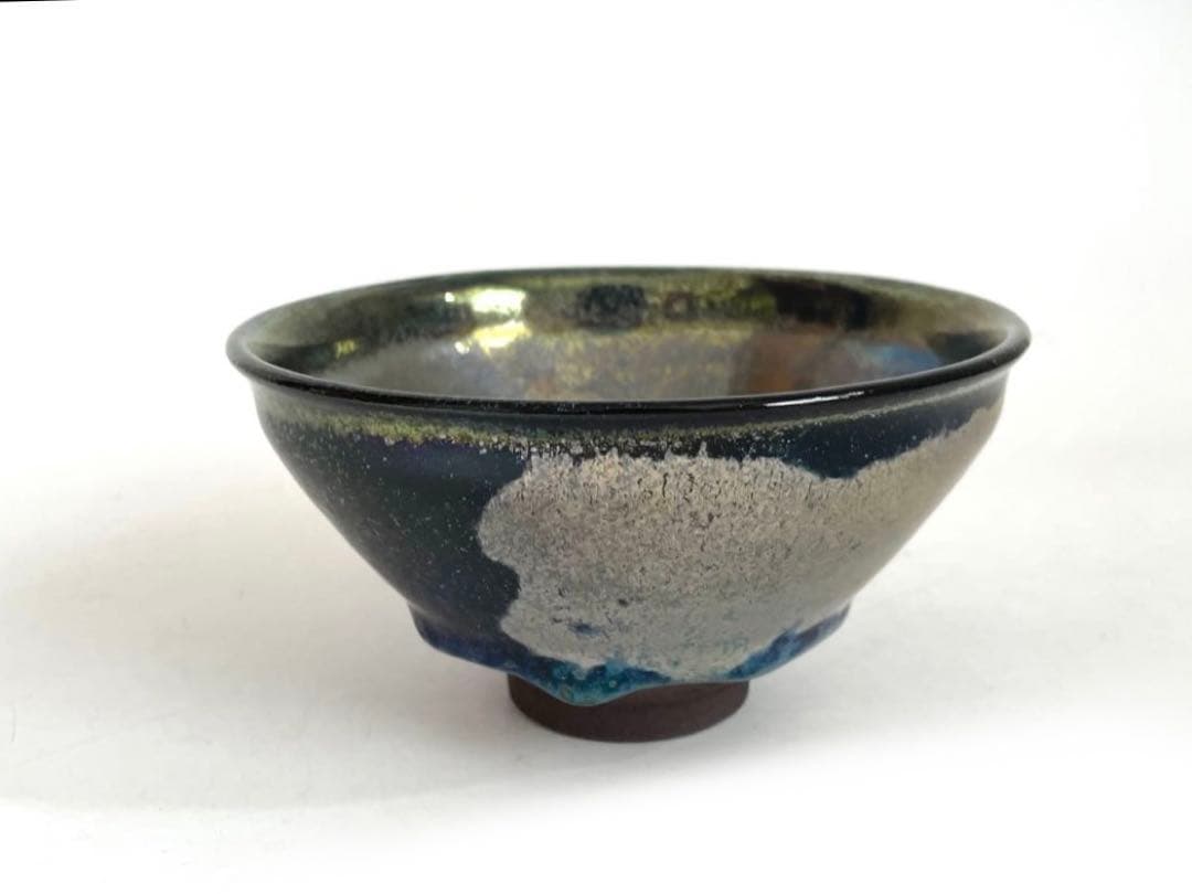 陶芸家　長江惣吉　燿変　天目　錦　茶碗　茶盌　抹茶碗　天目盌　共箱