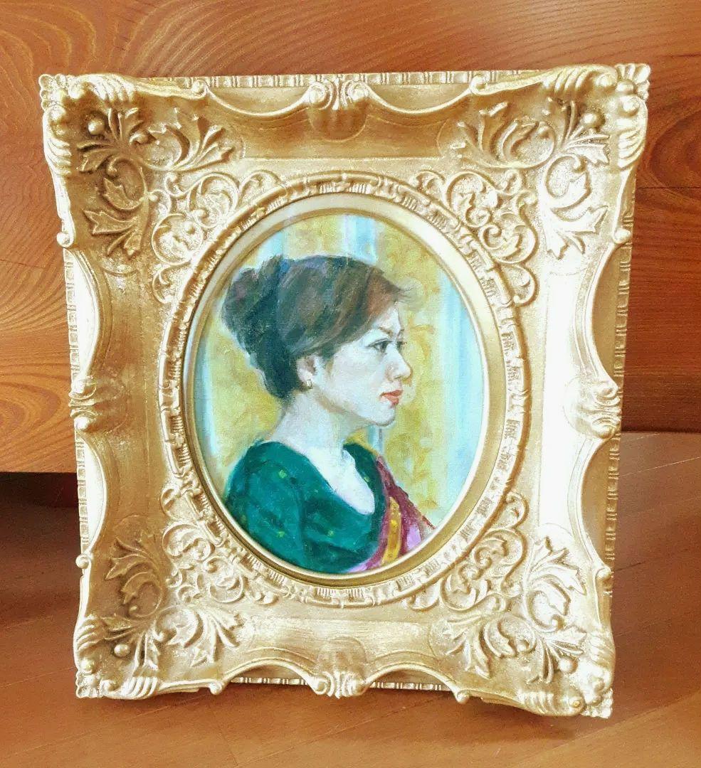 絵画　油彩　西本親雄　サリーの女 S