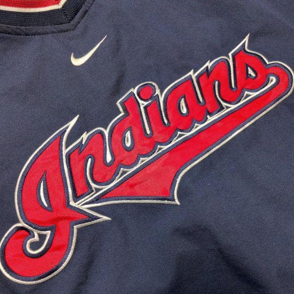 インディアンス ナイキ プルオーバー ジャケット XL ワフー酋長 ピステ ロゴ