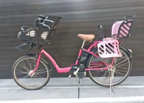 激安★前後子供のせ付き！パナソニック製電動アシスト自転車！引き取りOK