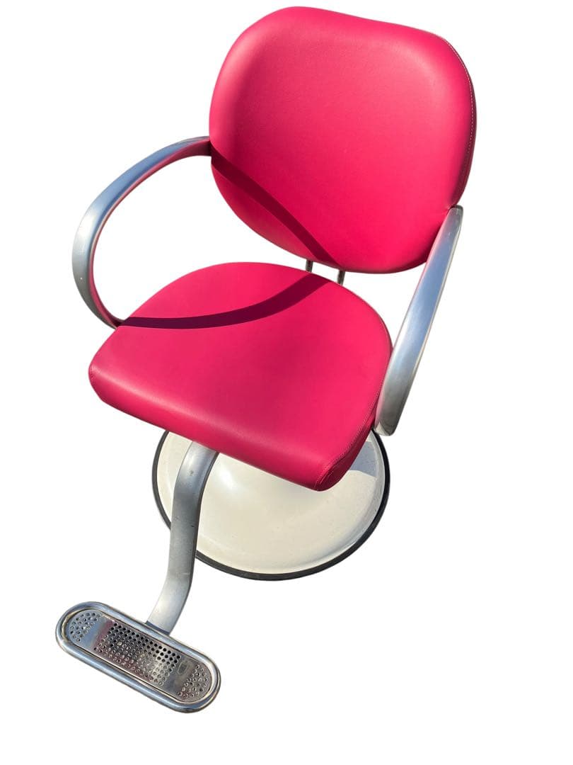 美容室用 セット椅子 スタイリングチェア 油圧昇降式 店舗什器 お洒落 ピンク色