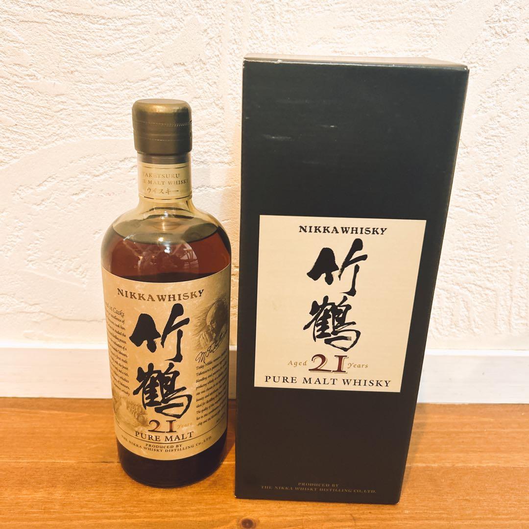 NIKKA WHISKY 竹鶴 21年 ピュアモルト 700ml 43% 箱付き