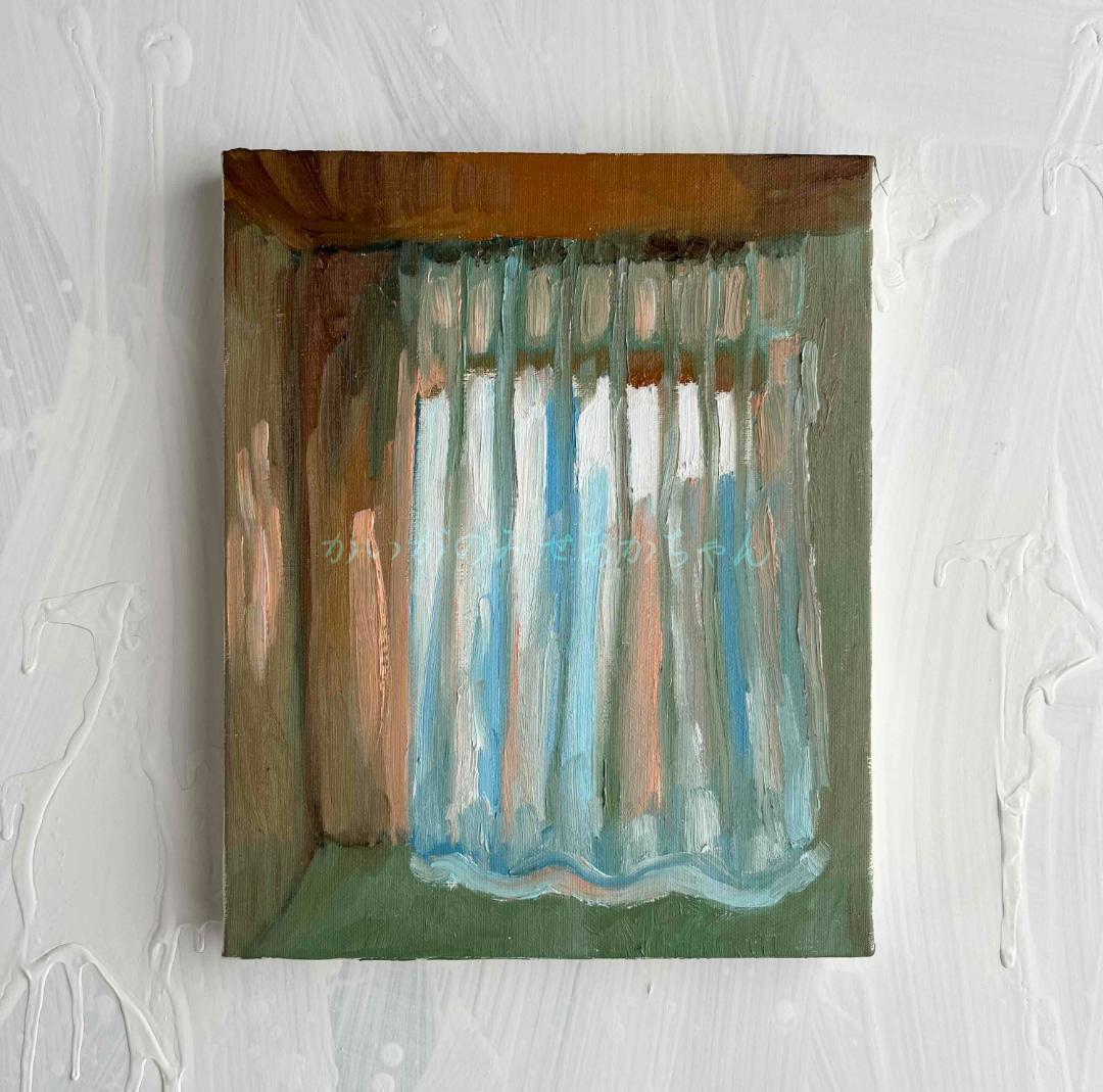 22×27㎝「部屋の中　８」油彩画・原画・F3