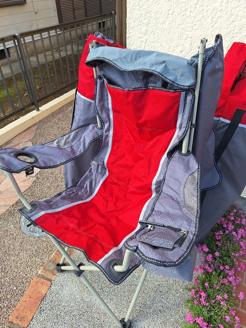 キャンピングチェア 2脚1組ひさしつき