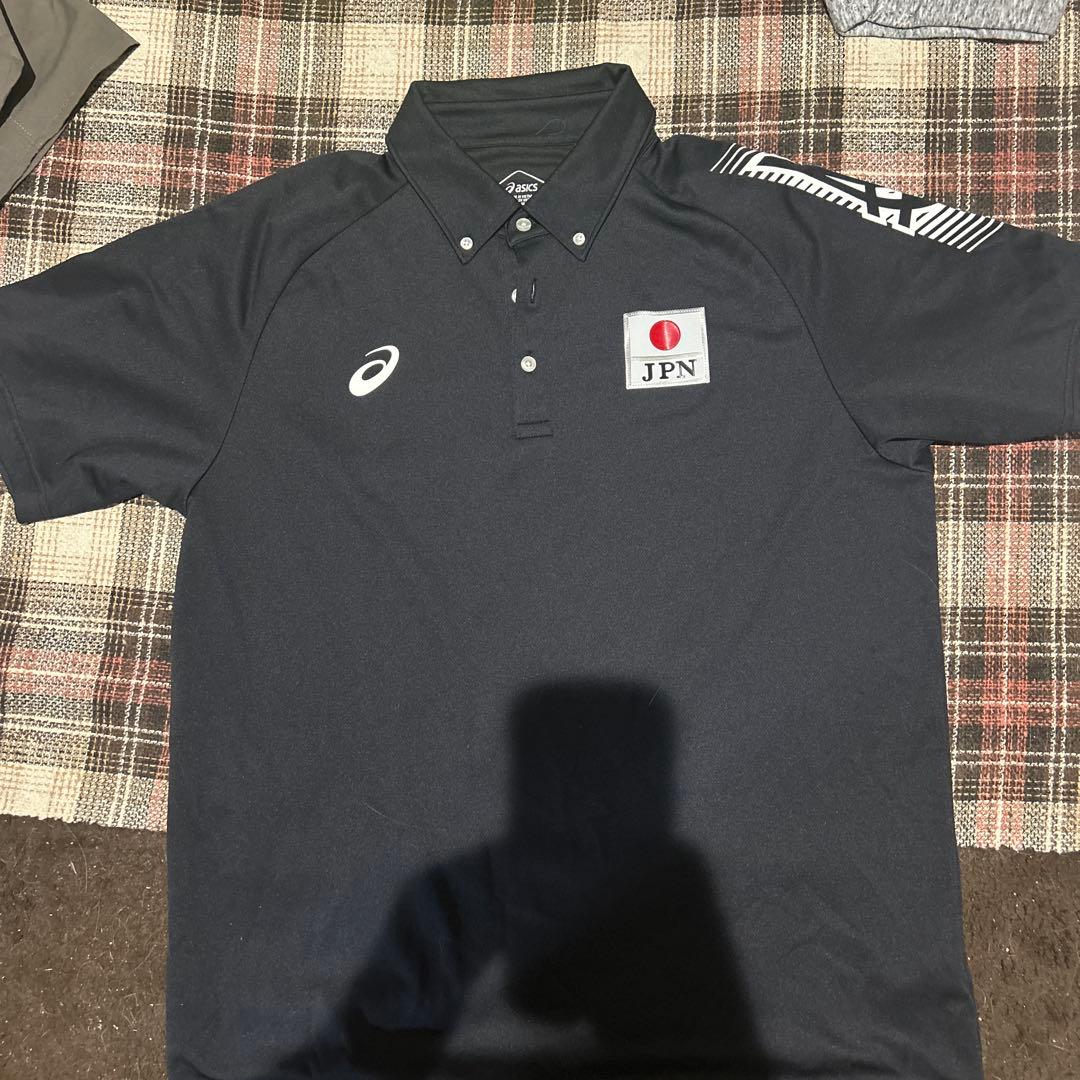 ASICS バレーボール 日本代表 練習着ポロシャツ XO