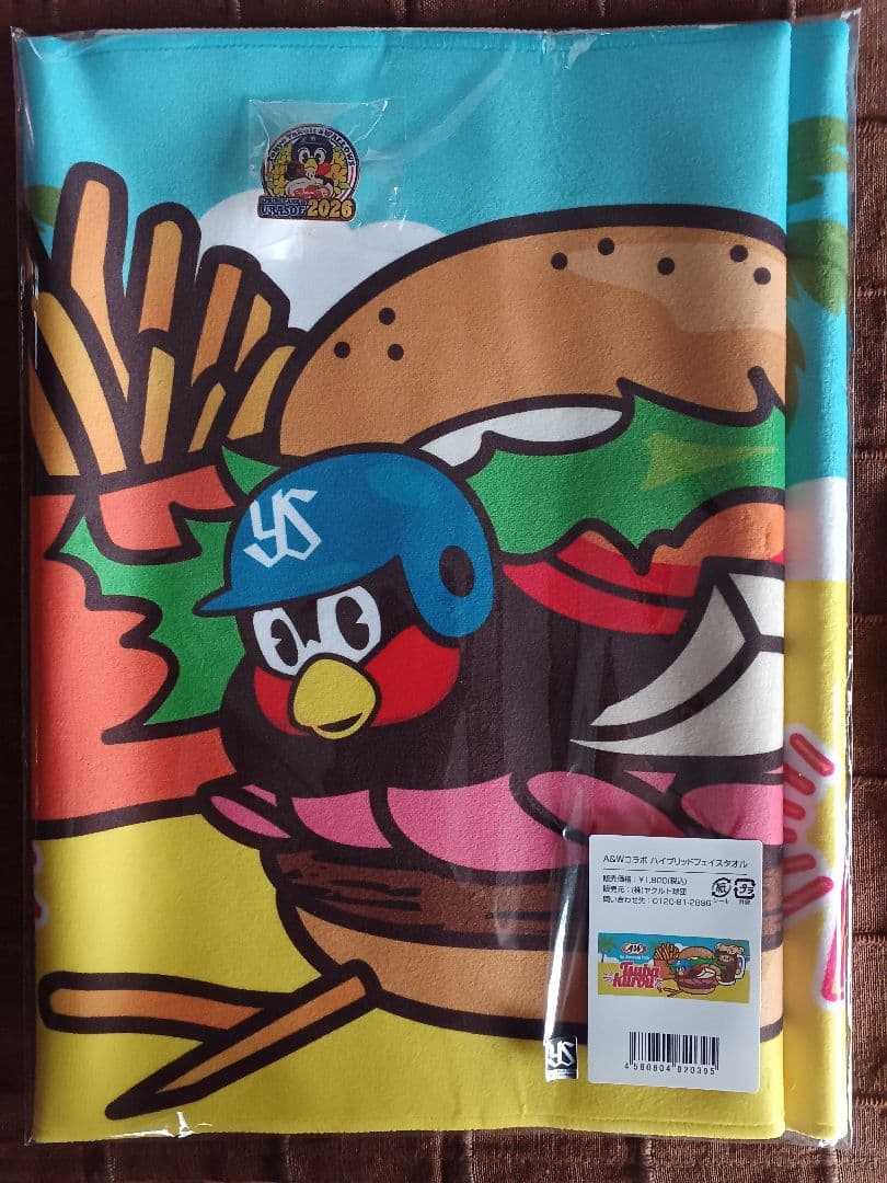 【2026】つば九郎 A&W コラボタオル 非売品 つば九郎ピンバッジセット