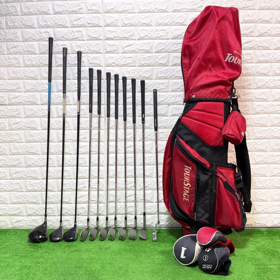 ゴルフセット　初心者応援　ツアーステージ　ラウンド仕様　メンズ　右打ち　すぐ使用