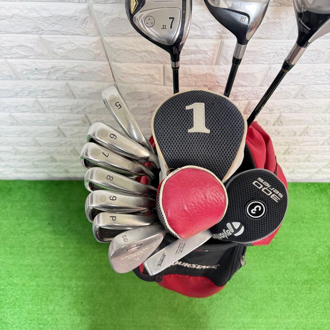 ゴルフセット　初心者応援　ツアーステージ　ラウンド仕様　メンズ　右打ち　すぐ使用