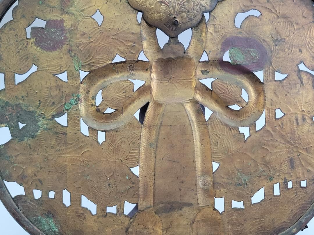 仏教美術 華鬘 古銅 鍍金 装飾