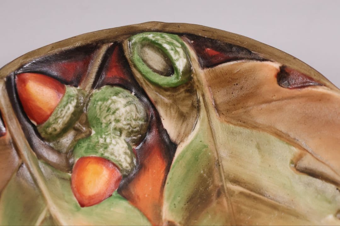 【CM308】オールドノリタケ どんぐり 葉 皿 鉢 団栗 ナッツ 明治 陶磁器