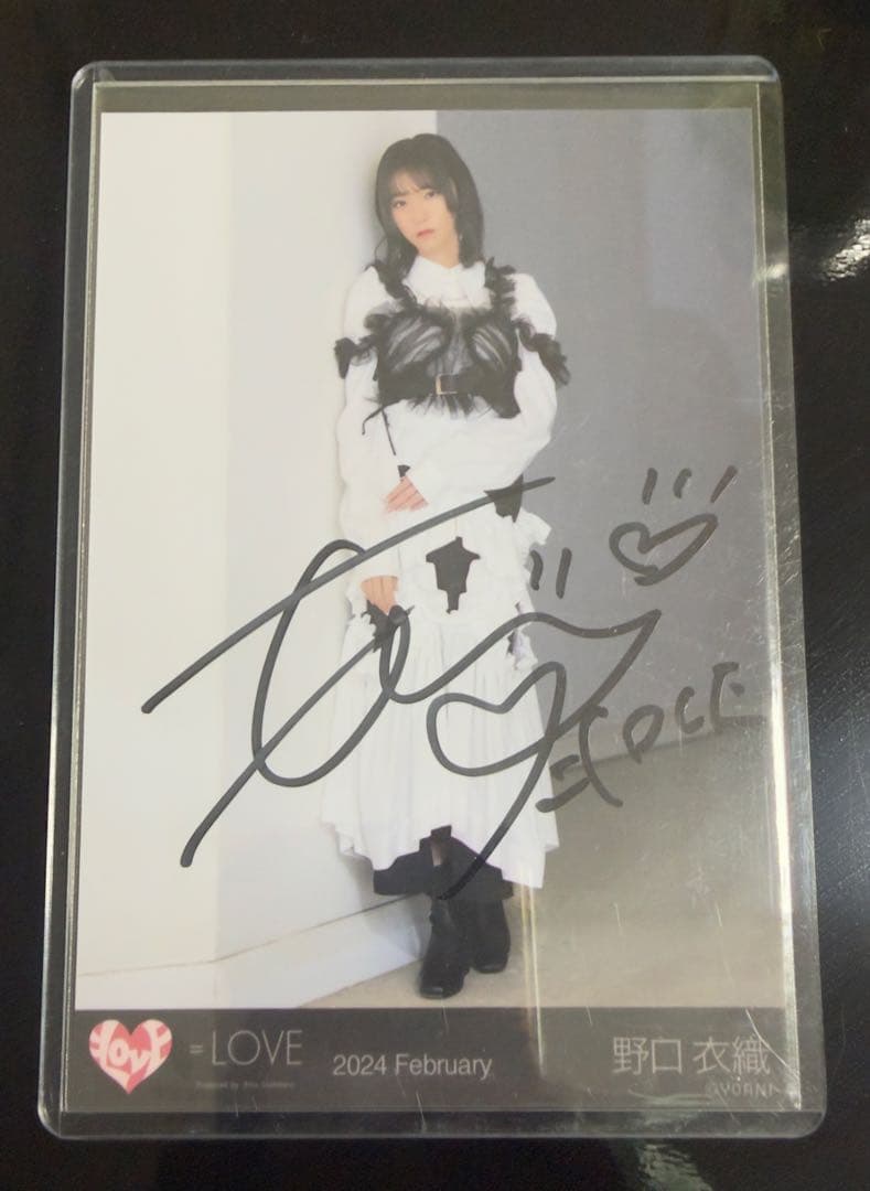 野口衣織 直筆 生写真 ヒキ 狂想カタストロフィ