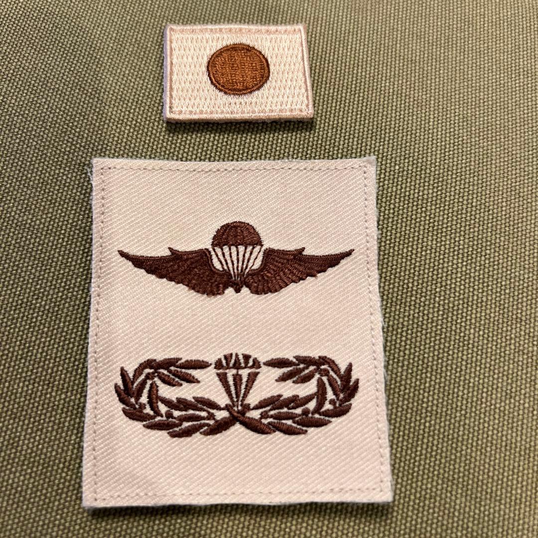 空挺レンジャー　日の丸　徽章　砂漠仕様　　　ジプチ　パッチ