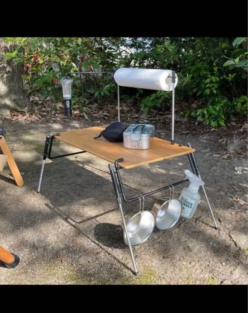 折りたたみ式木製アウトドアテーブル