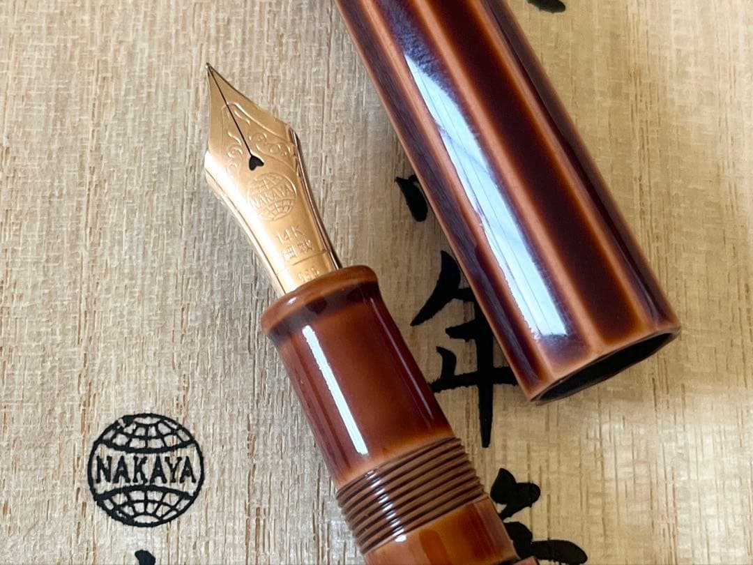 【NAKAYA】 中屋万年筆 万年筆 シガーモデル 十角 (ST) 鴇溜