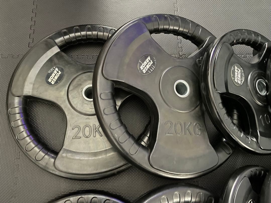 バーベルオールラバープレート 20kg ① パワーアーマー IROTEC