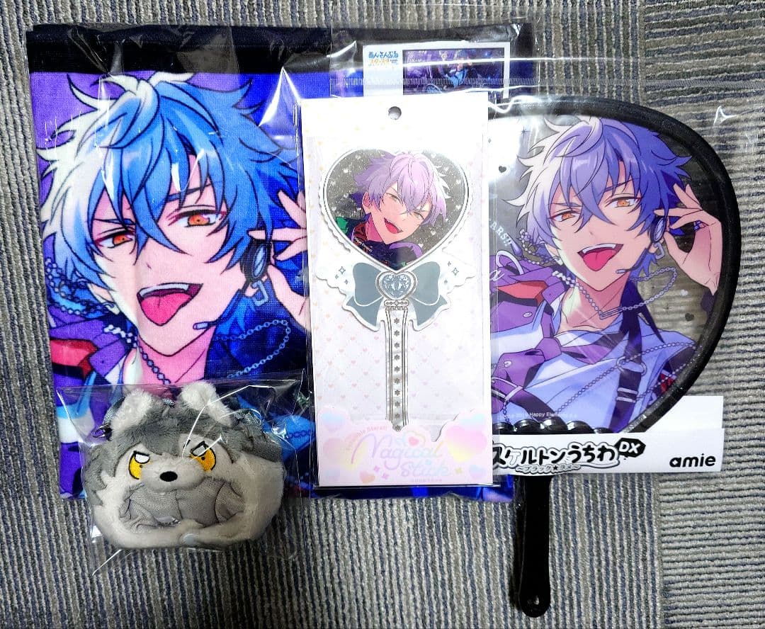 あんスタ バスタオル vol.5 大神晃牙 いつぬい ぶくぶ服 スケルトンうちわ