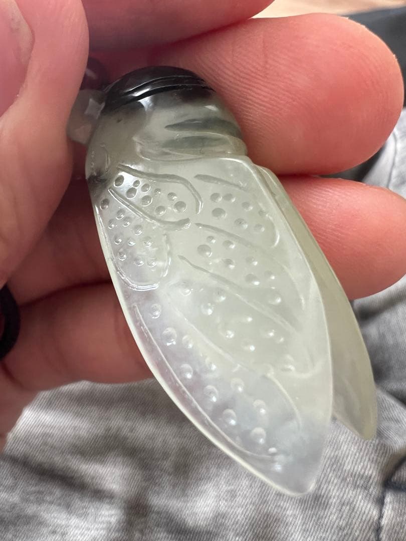 新品　◆限定1個◆高品質 蝉　玉石彫刻ペンダントコレクション 送料無料　本物保証