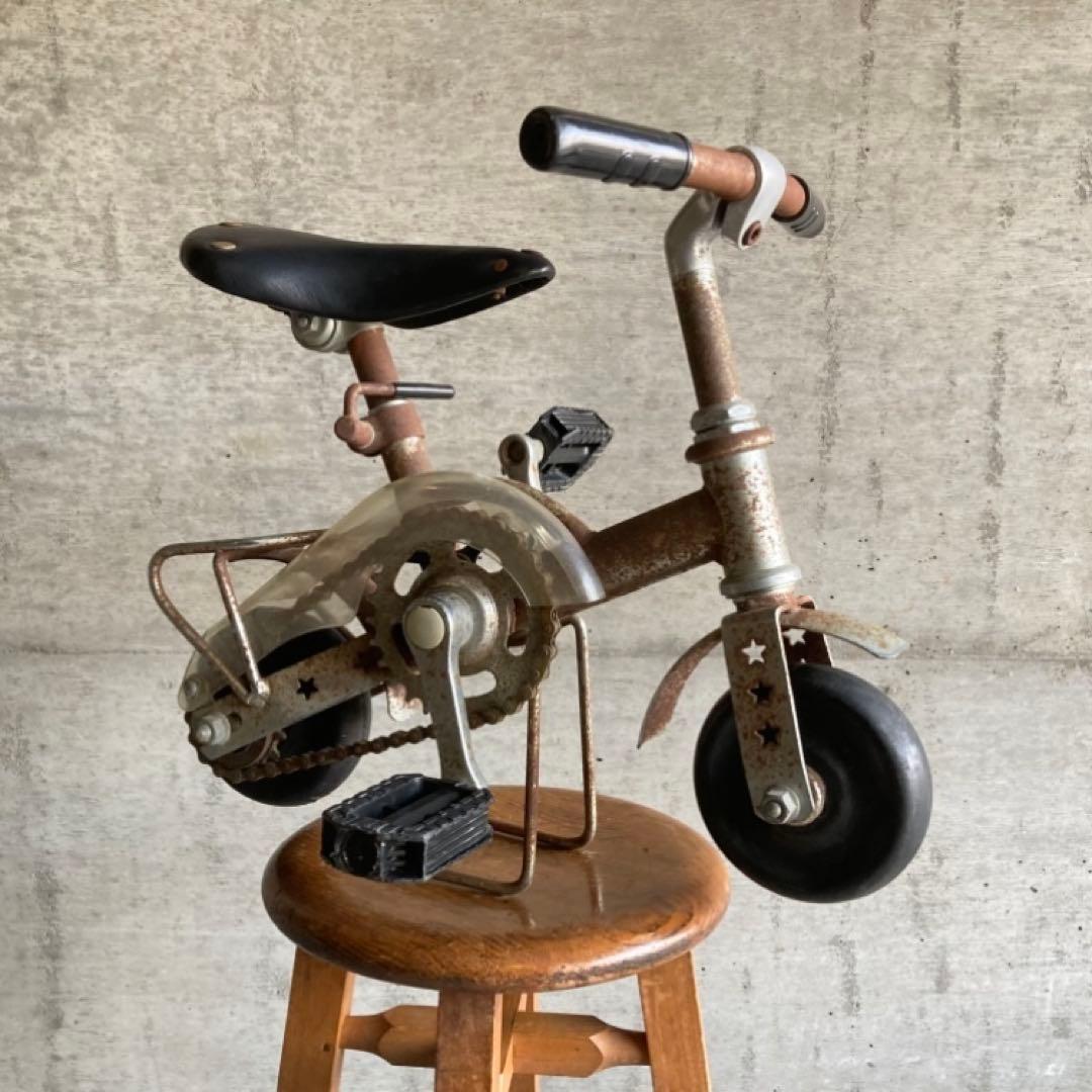 NENG HAO 豆チャリ ミニ自転車 台付き サイクル 置物 シャビー レトロ