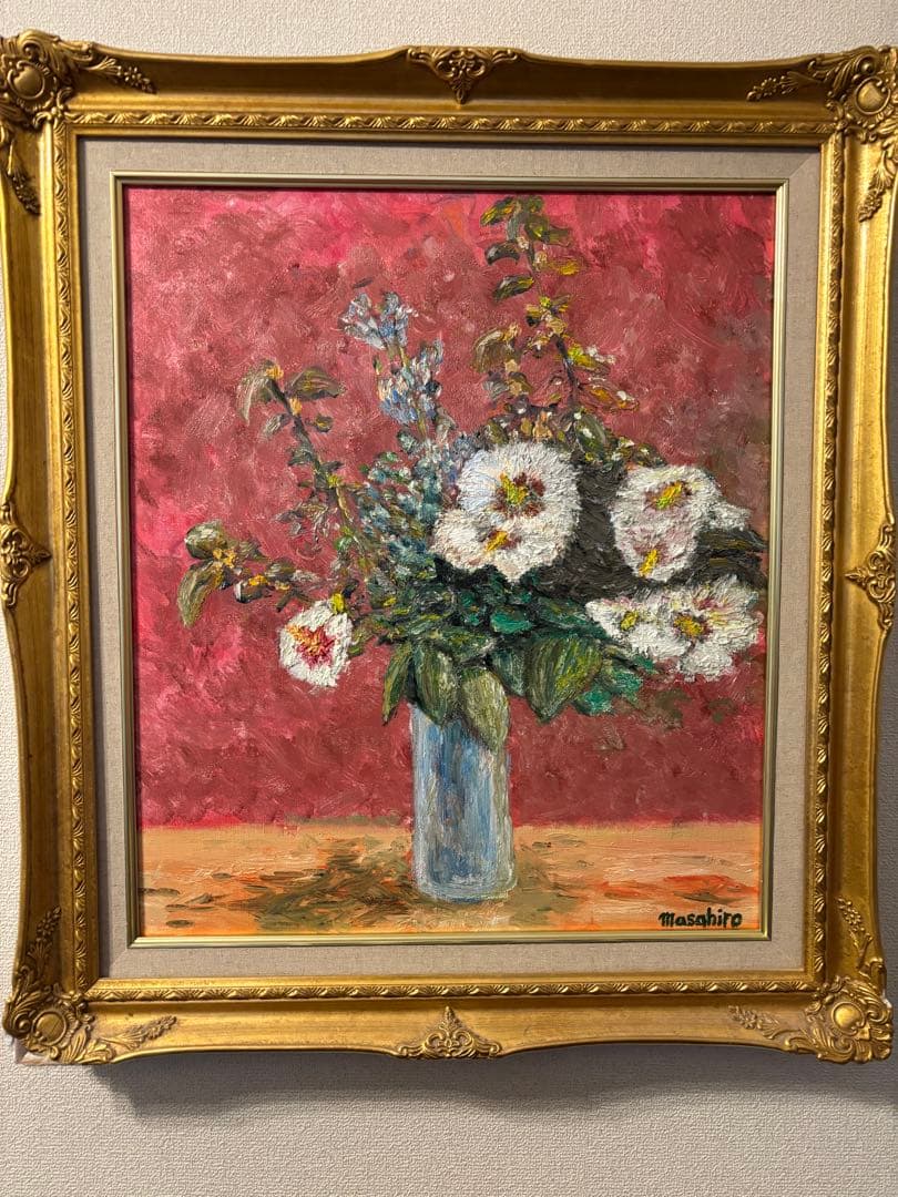 花々の主張　油彩画