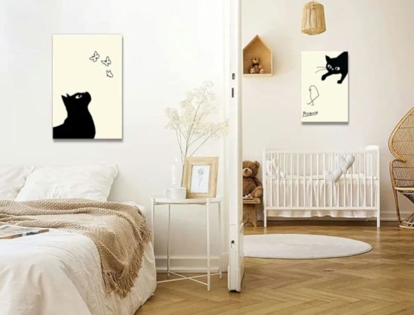 ピカソの猫アート・可愛い猫の絵画・キャンバス 30*40