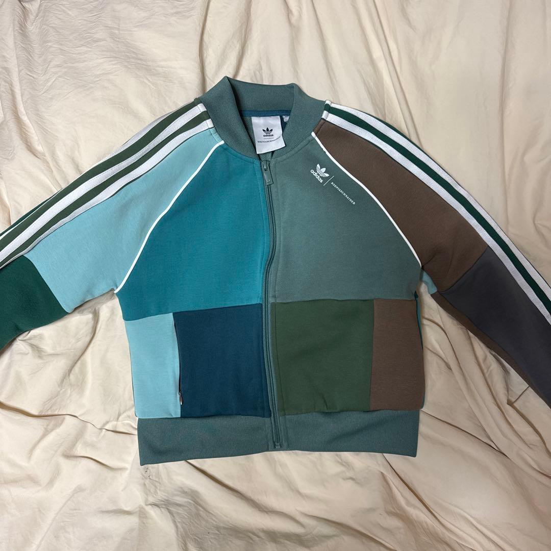 (値下げしました)adidas パッチワークジャージジャケット