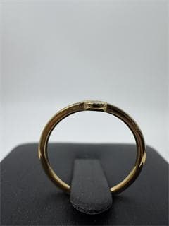 《日本製18金》K18ゴールドリング 放射状彫刻 細身 9号 即日発送