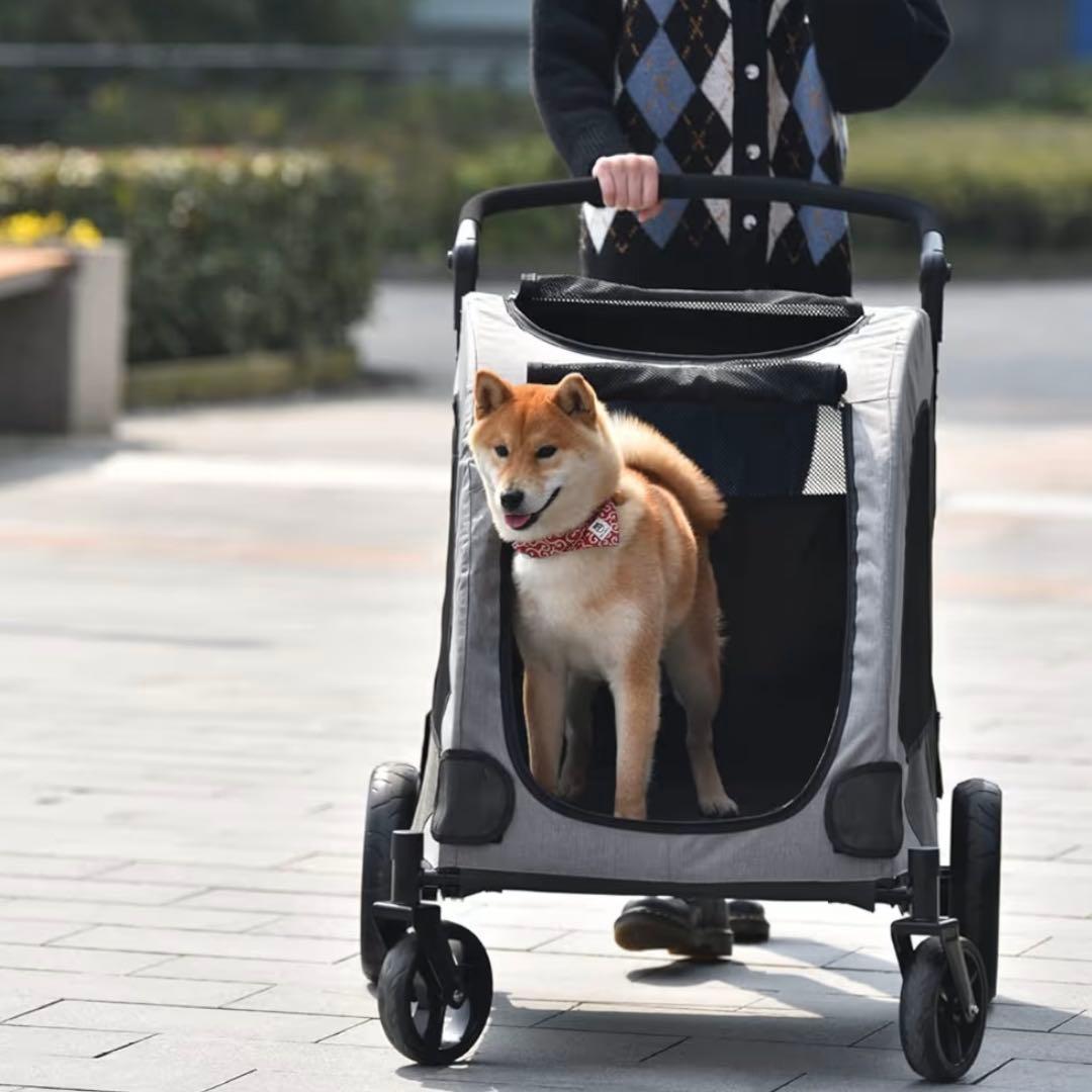 【新品】犬用ペットカート メッシュ窓付き 45kg 中型犬 大型犬