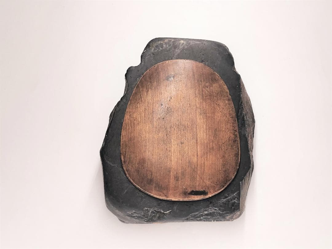 【 一茶刻銘 古硯 】　赤間石　　江戸時代