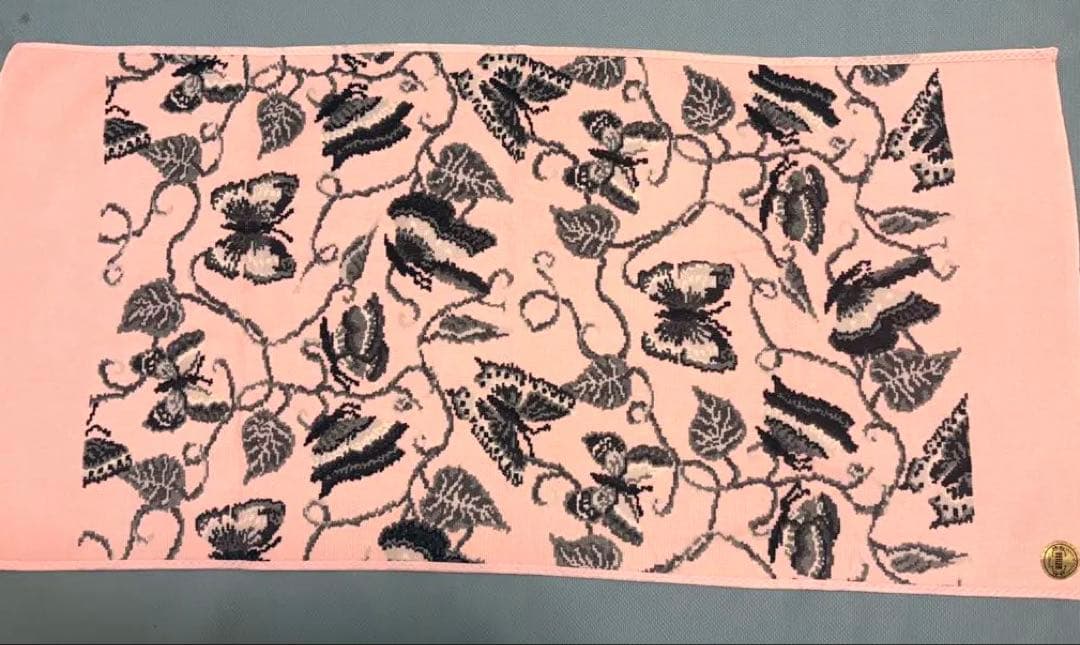 【新品】フェイラー蝶々ボタニカル柄 ピンクブランケット　大判バスタオル