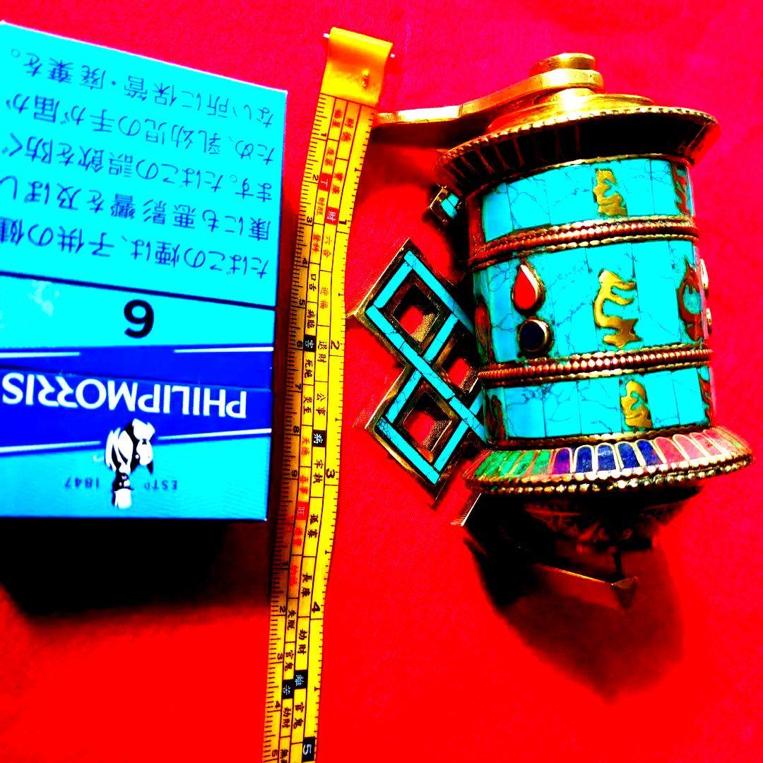 クリェーターの方に…祭司用…チベット仏教マニ車・ ターコイズブルーの出品です！