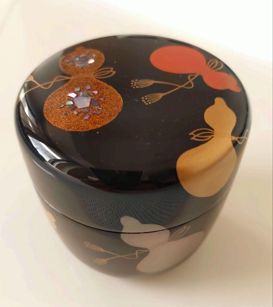 川連漆器 螺鈿 棗 漆工芸利山 蒔絵 茶道具 茶入 茶器 ロンダジル 六瓢