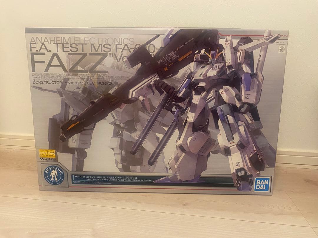 新品　BANDAI MG 1/100 ガンダムベース限定　FAZZ Ver.KA