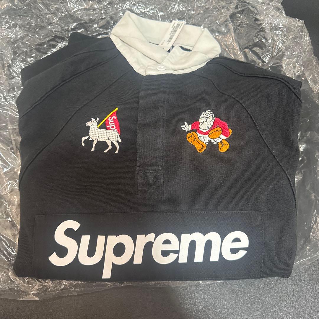 【新品未使用】Supreme S/S Rugby ブラック Lサイズ 正規品