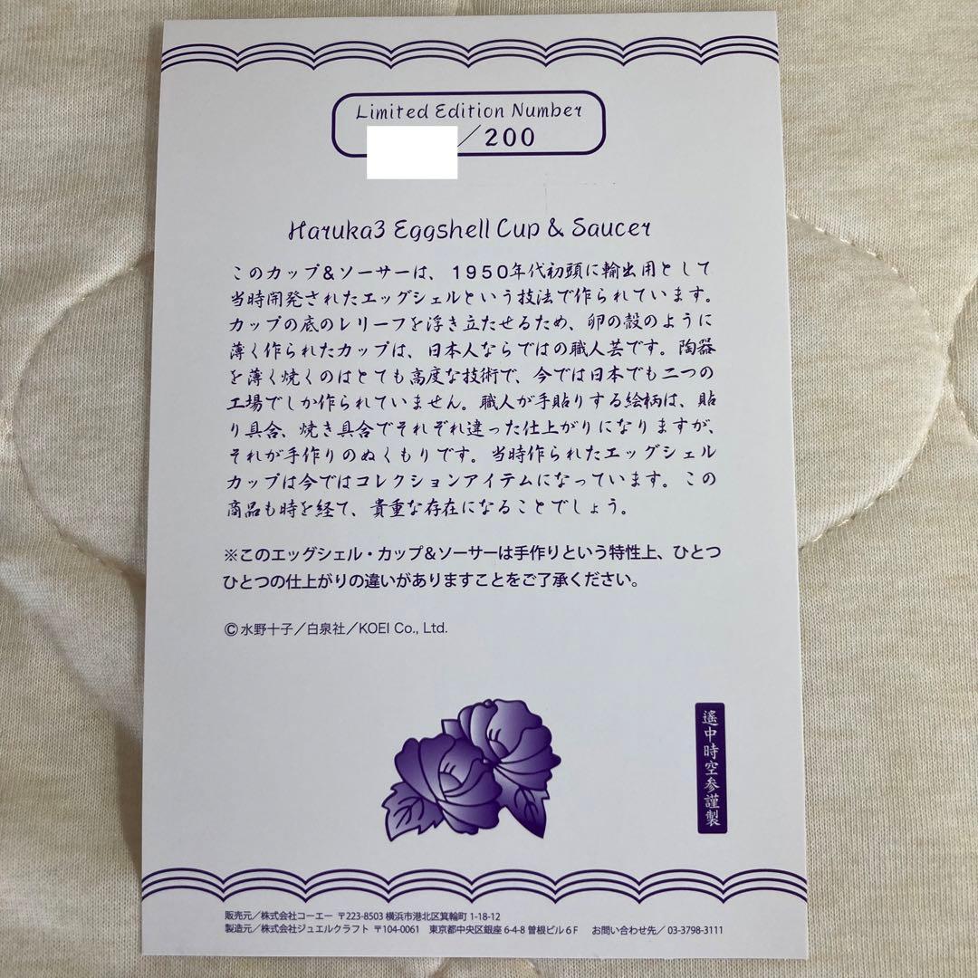 遙かなる時空の中で3 エッグシェル ティーカップ&ソーサー 食器 カップ 陶器