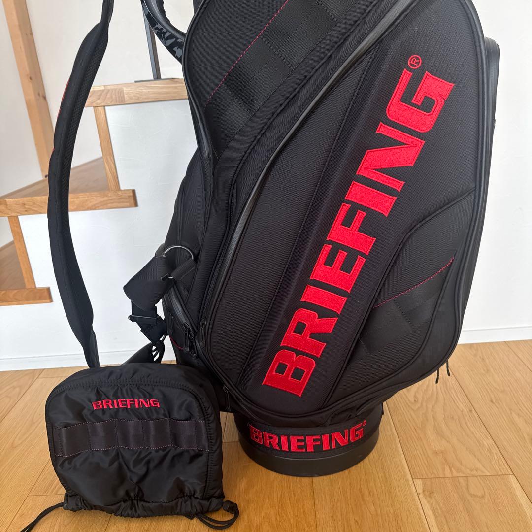 BRIEFING CR-3 #2ゴルフバッグ ブラック アイアンヘッドカバー付き