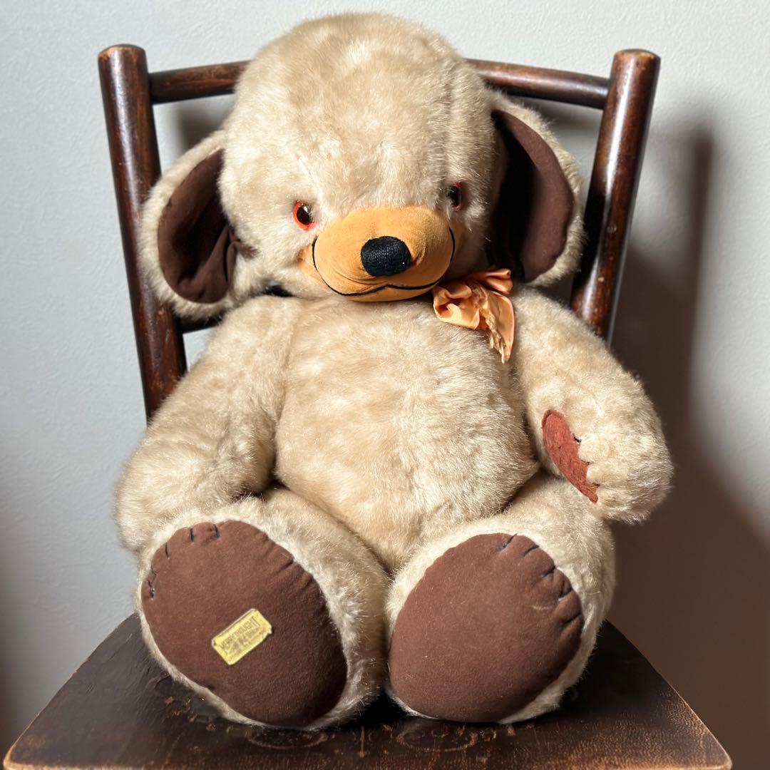 特大 垂れ耳 チーキー メリーソート ベージュ アンティーク テディベア