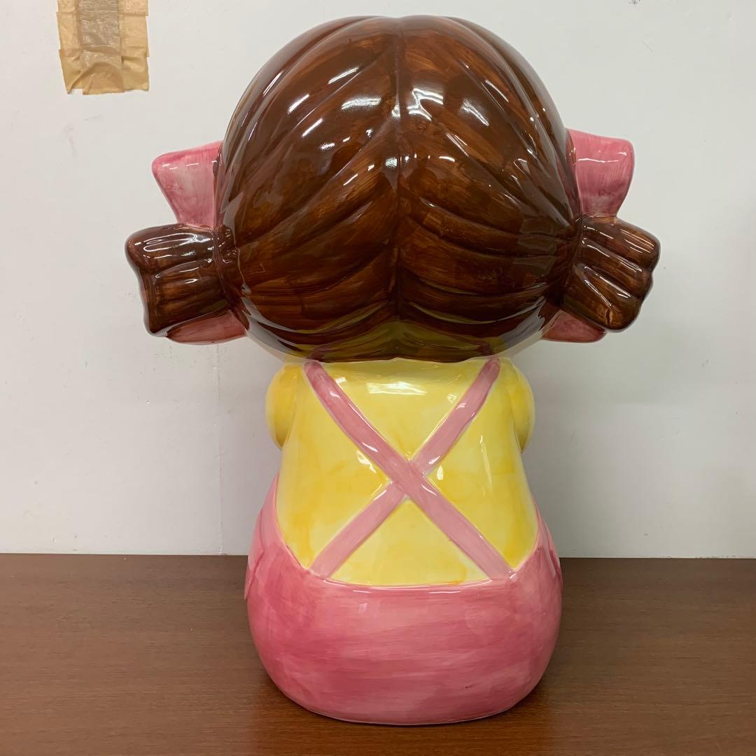 ❶希少 不二家 ペコちゃん ジャンボ 特大 陶器製置物 お座り 限定品 非売品