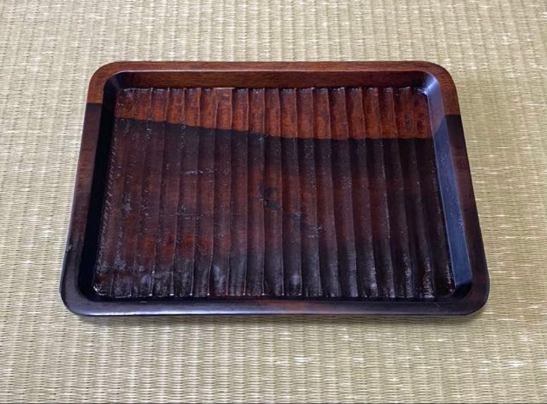 黒柿拭き漆我谷盆（くろがきふきうるしわがたぼん）