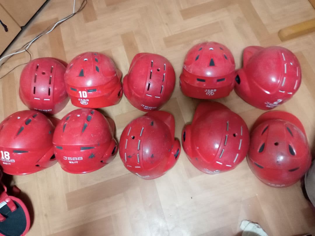 野球ヘルメット キャッチャー防具一式 道具ケース 木製バット ルールブック　５点