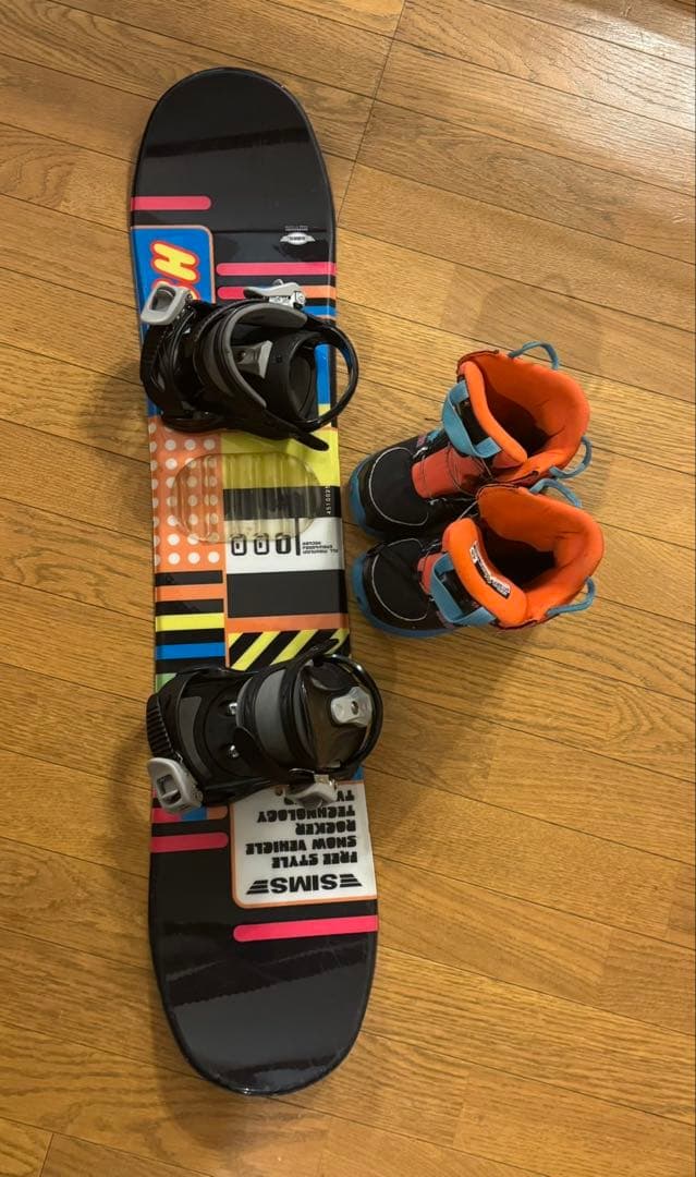 BURTON キッズ ブーツSIMS ボードビンディング付き 3点セット