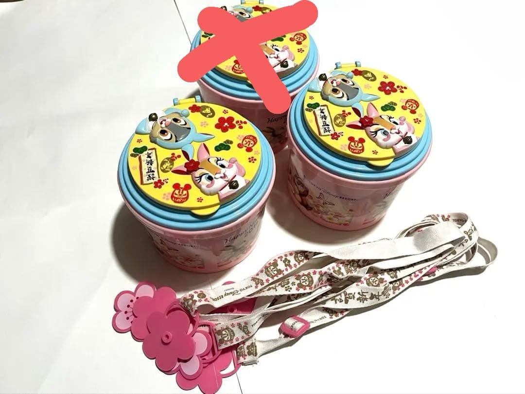 【激レア】ディズニー お正月 2011年限定 ポップコーンバケツ 3点セット