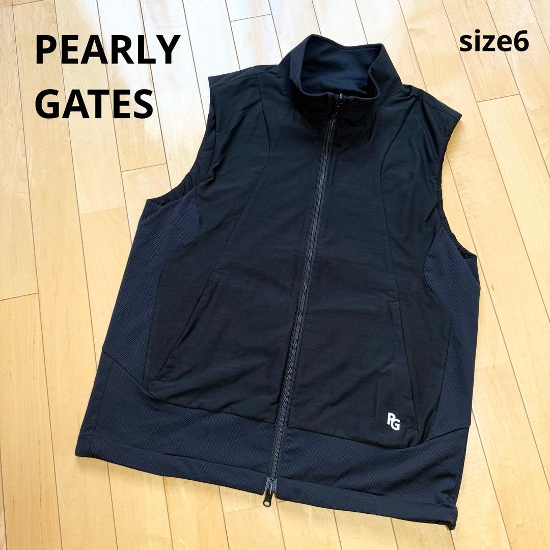 パーリーゲイツ リバーシブル ベスト ネイビー 2way サイズ6