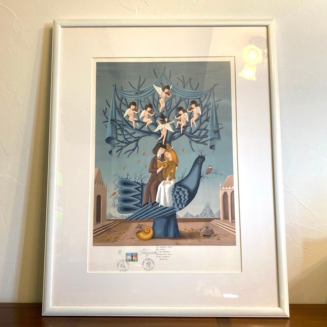 レイモン・ペイネ「秋のヴァイオリン」リトグラフ 版画